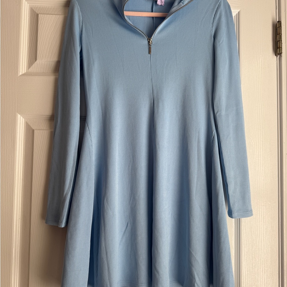 Zara Light Blue Long Sleeve Dress